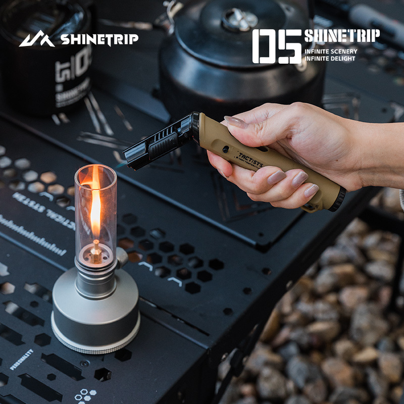 Fire Piston Starter - Складная ветрозащитная газовая зажигалка с синим