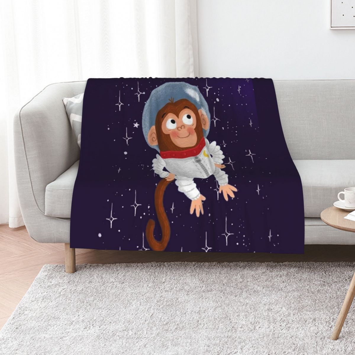 Space Blanket Heavy - Плед «Обезьяна в космосе» — роскошный