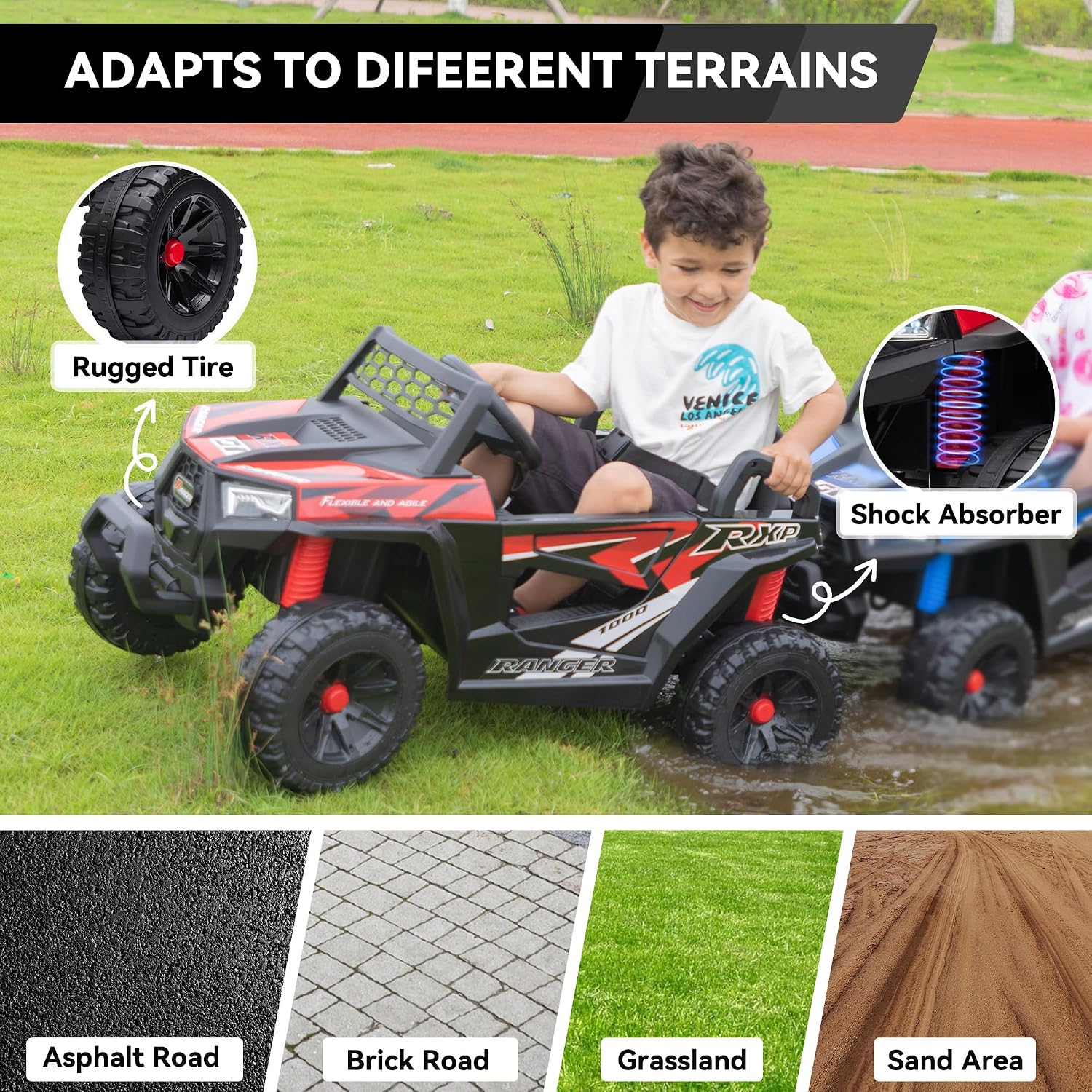 Детский электромобиль на 4 кол – обзор и цена Outdoor Adventure Toys For Kids